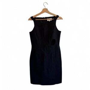 CACHE BLACK MINI PENCIL DRESS KEY HOLE WOMENS SIZE 4